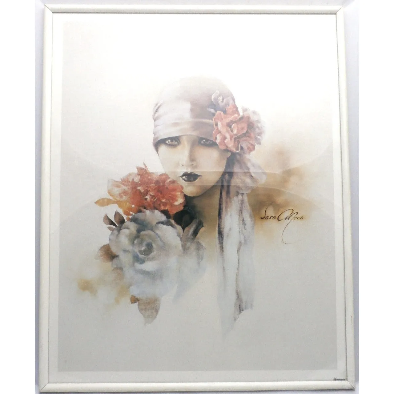 Sara Moon Verkerke Vintage Framed Print  Beautiful 1980s Print w/ 1920s Look