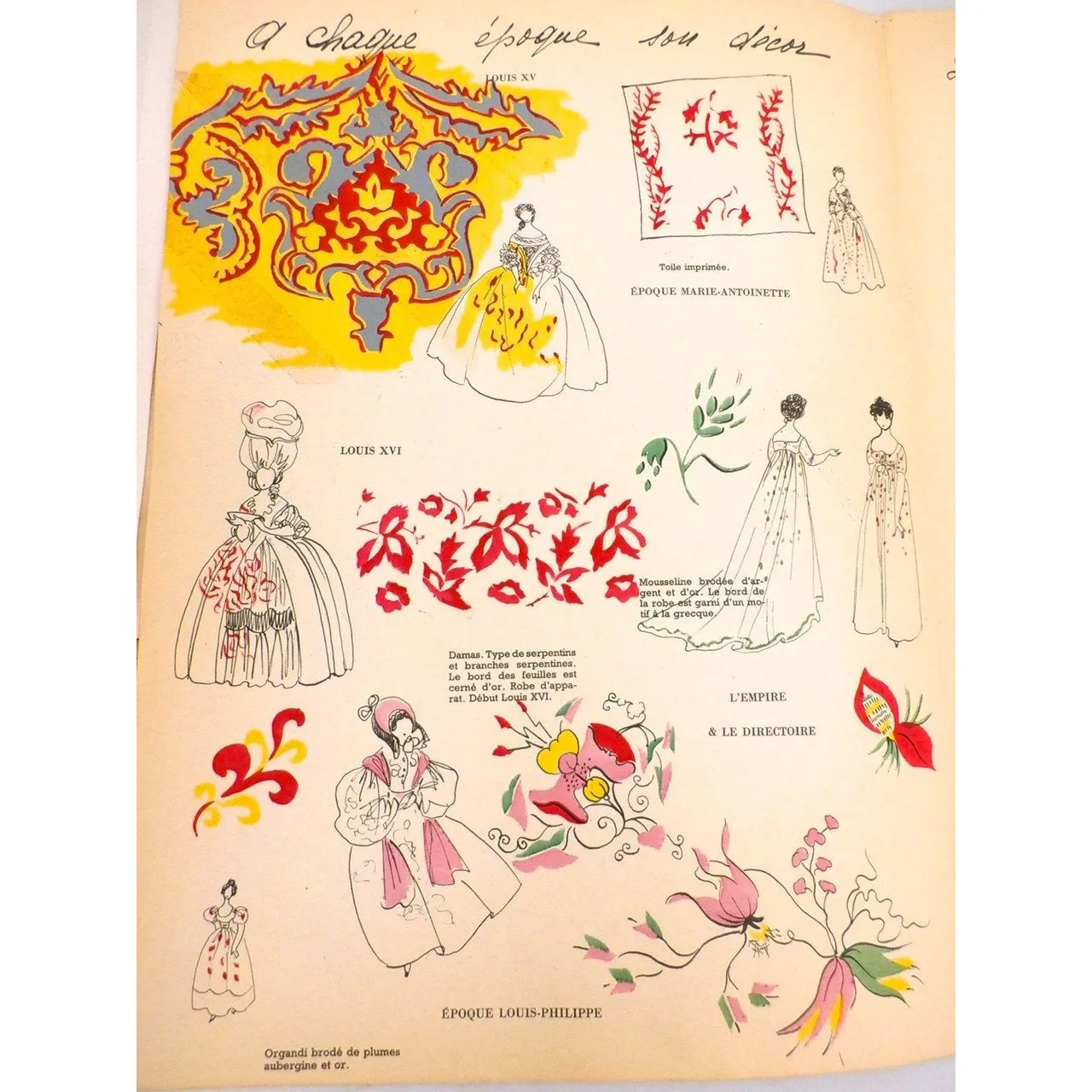 Schiaparelli Vintage Officiel De La Couleur Des Industries De La Mode No. 6 Hiver '52