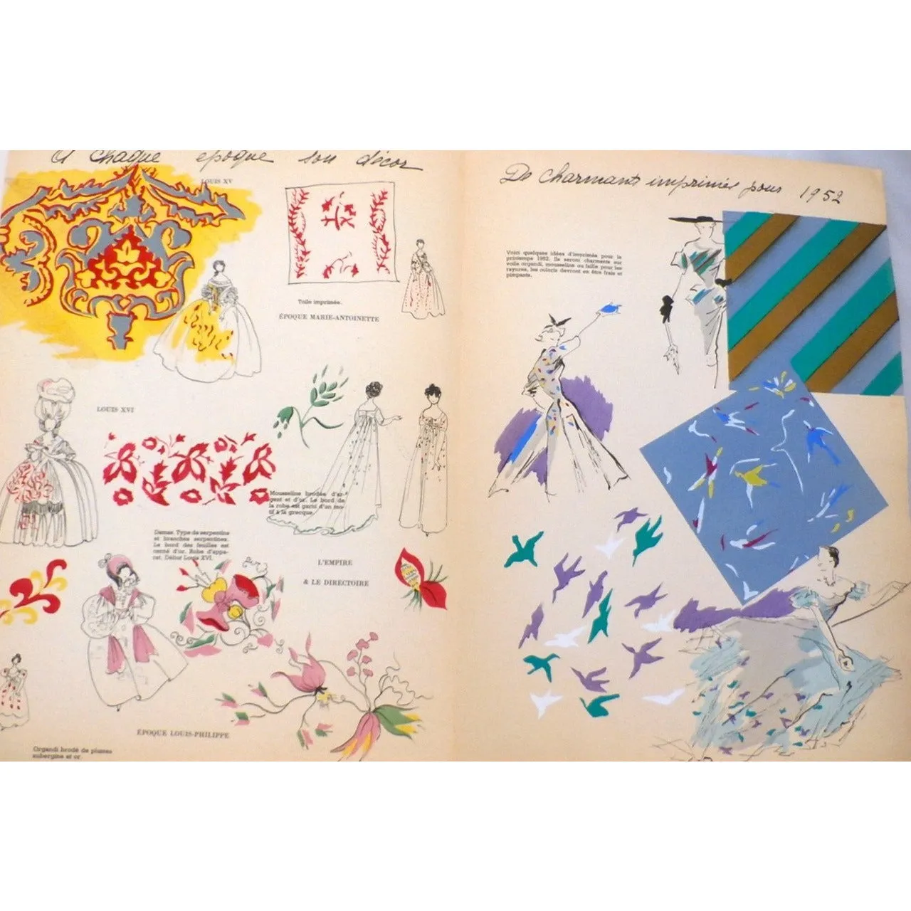 Schiaparelli Vintage Officiel De La Couleur Des Industries De La Mode No. 6 Hiver '52