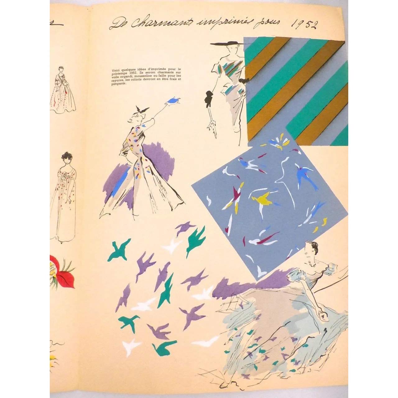 Schiaparelli Vintage Officiel De La Couleur Des Industries De La Mode No. 6 Hiver '52