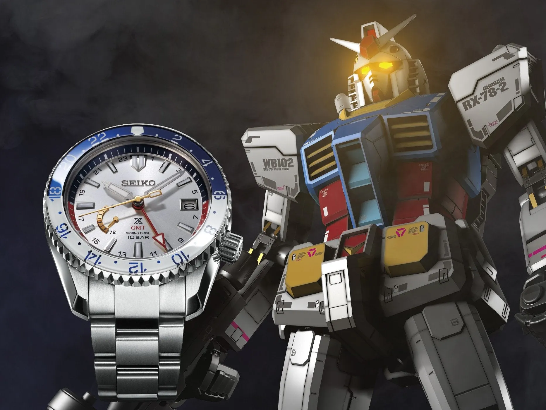 Seiko Prospex LX Line X Gundam 40th Anniversary Spring Drive GMT Limited Edition SBDB033
