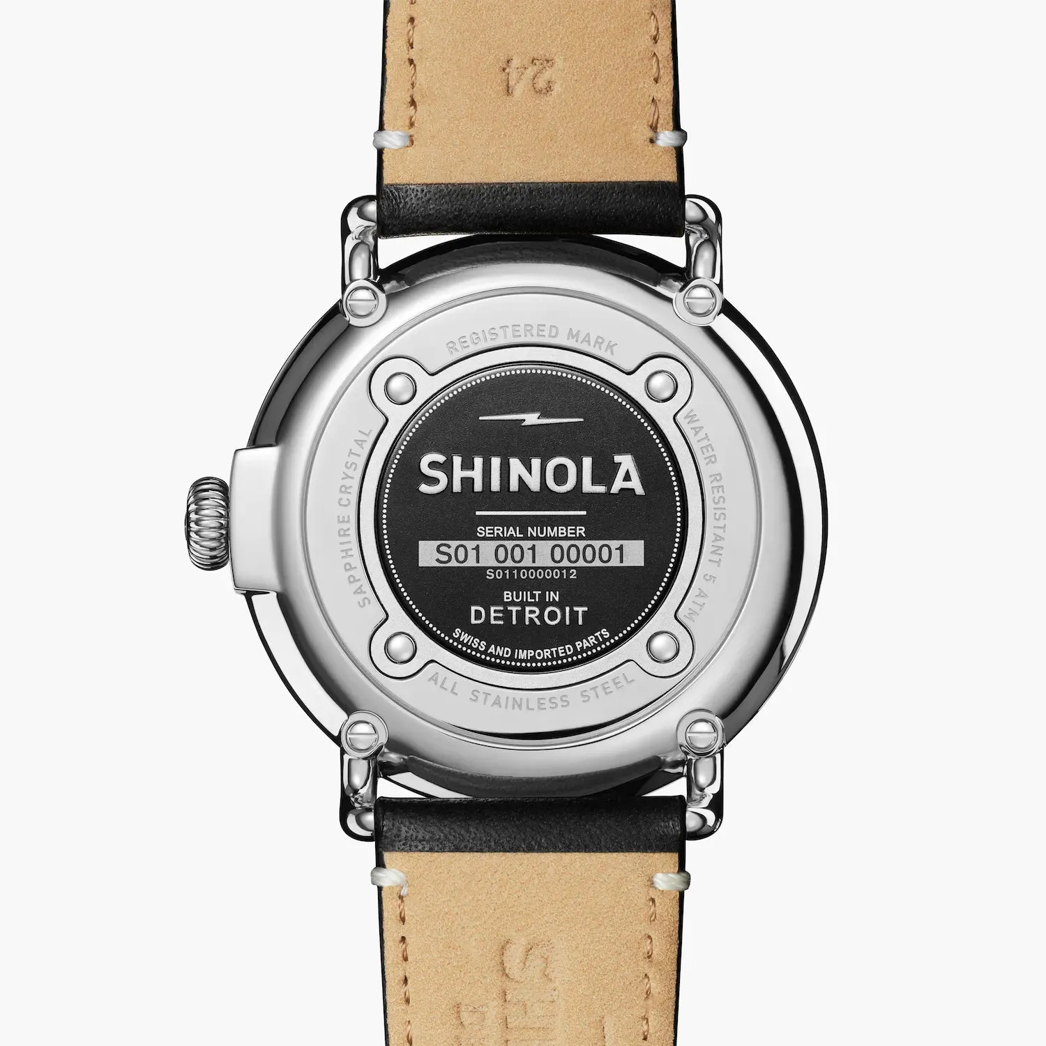 Shinola, The Runwell 47mm Black Dial Black Leather