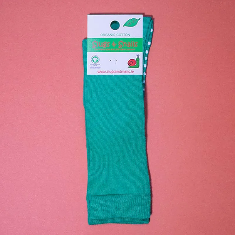 Slugs & Snails Adult Knee Socks - EMERALD GREEN