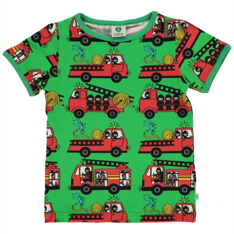 Smafolk Firetruck T-Shirt - Green (Last one! 2-3y)