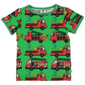 Smafolk Firetruck T-Shirt - Green (Last one! 2-3y)