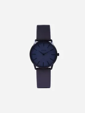 Solar Classic Appleskin Vegan Leather Watch | Black & Gun Metal with Steel Grey