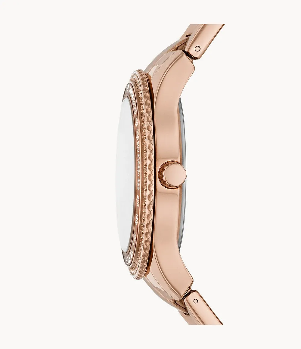 Stella Sport Multifunction Rose Gold-Tone Stainless Steel Watch
