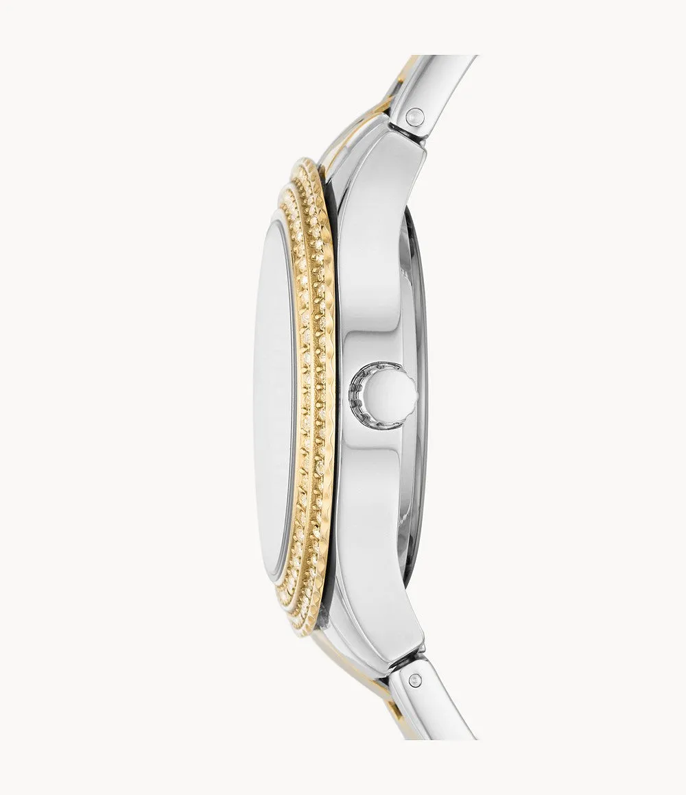 Stella Three-Hand Date Two-Tone Stainless Steel Watch ES5138