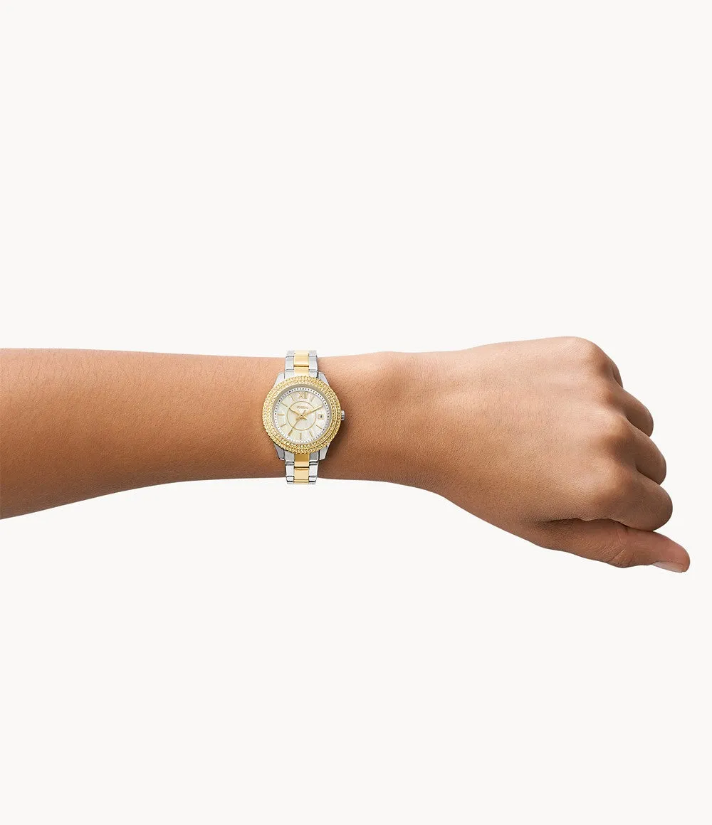 Stella Three-Hand Date Two-Tone Stainless Steel Watch ES5138
