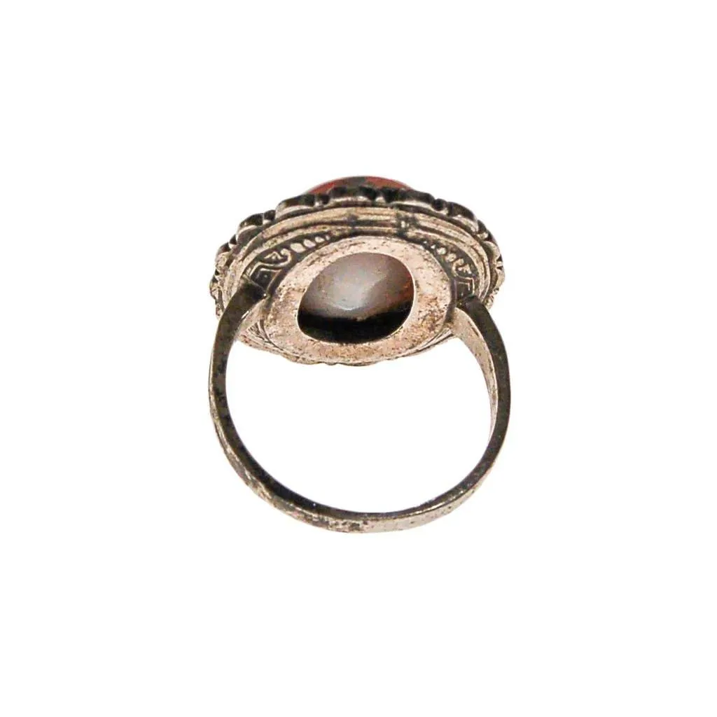 Sterling Silver and Fire Opal Statement Ring