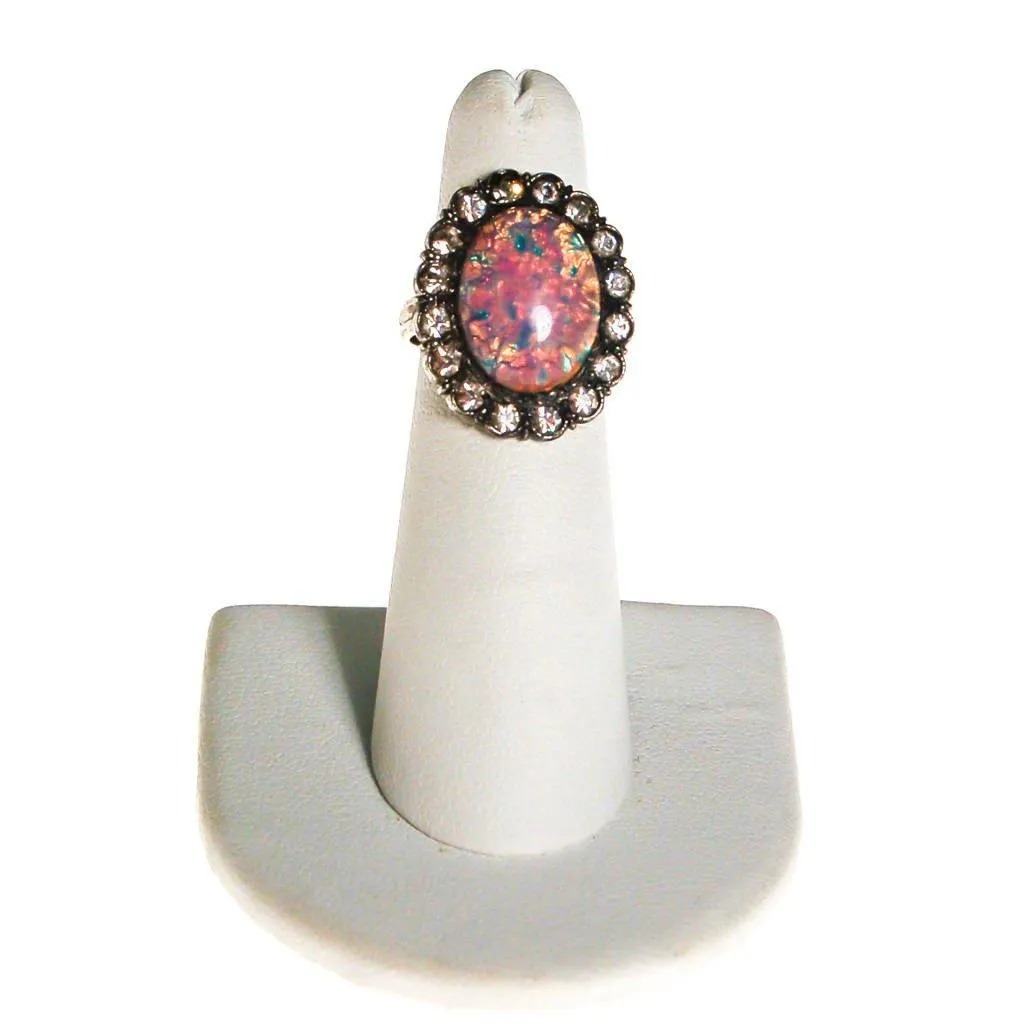 Sterling Silver and Fire Opal Statement Ring