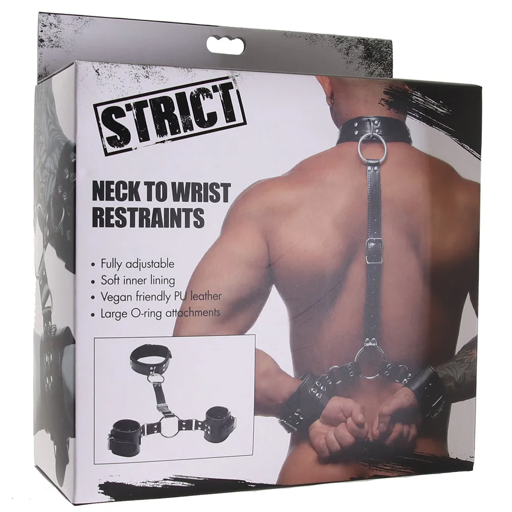 Strict Neck to Wrist Vegan Leather Restraints