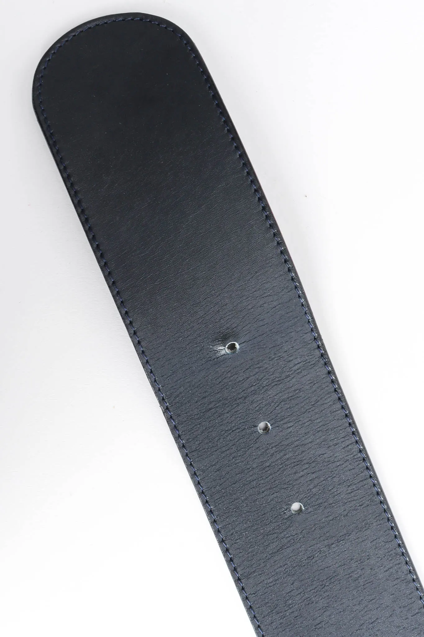 Stud Plate Leather Belt