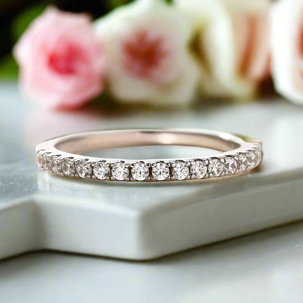 Stunning Women's 4PC Stackable Wedding Band Set