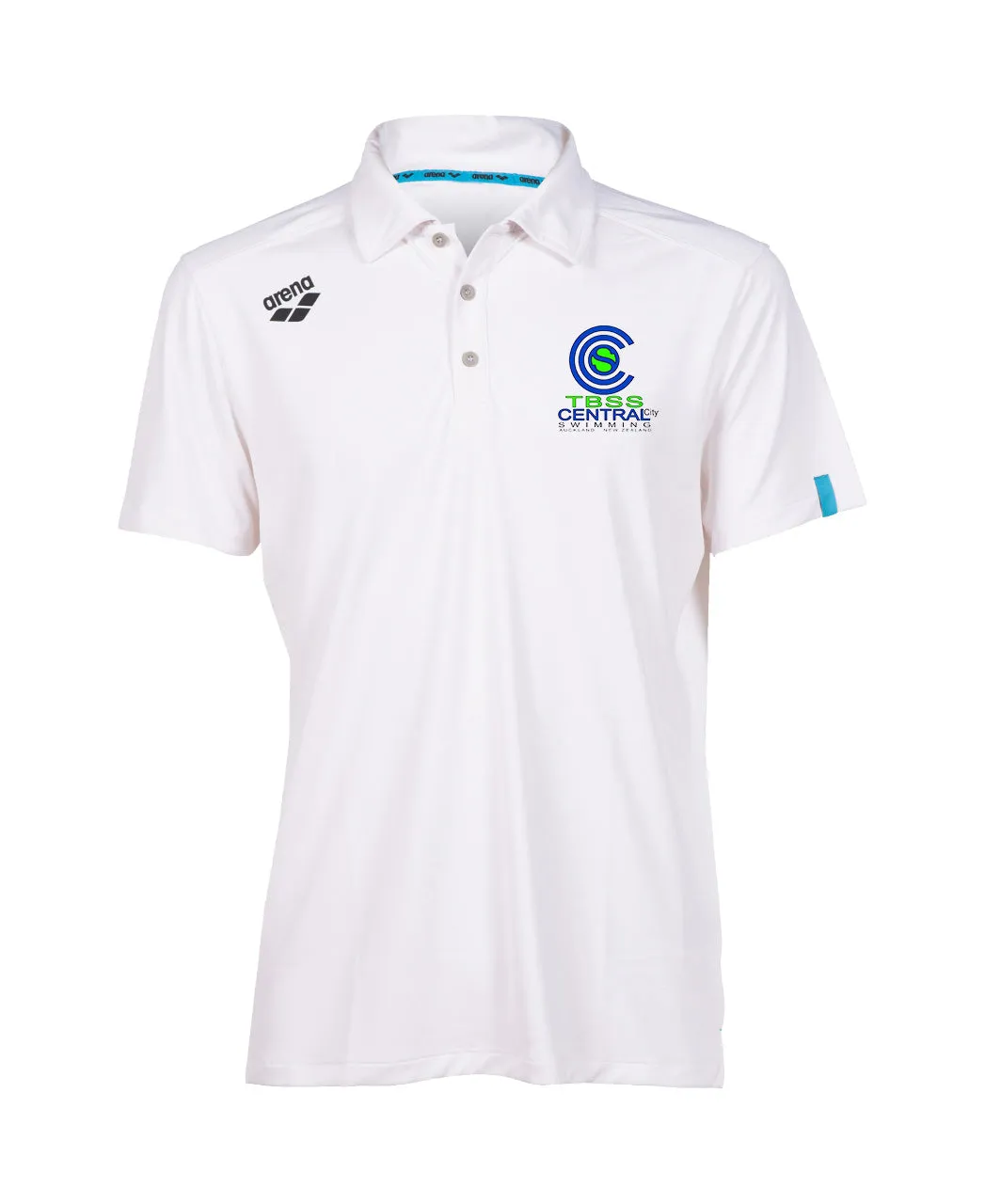 TBSS Central City Swimming Unisex Team Solid Polo - White