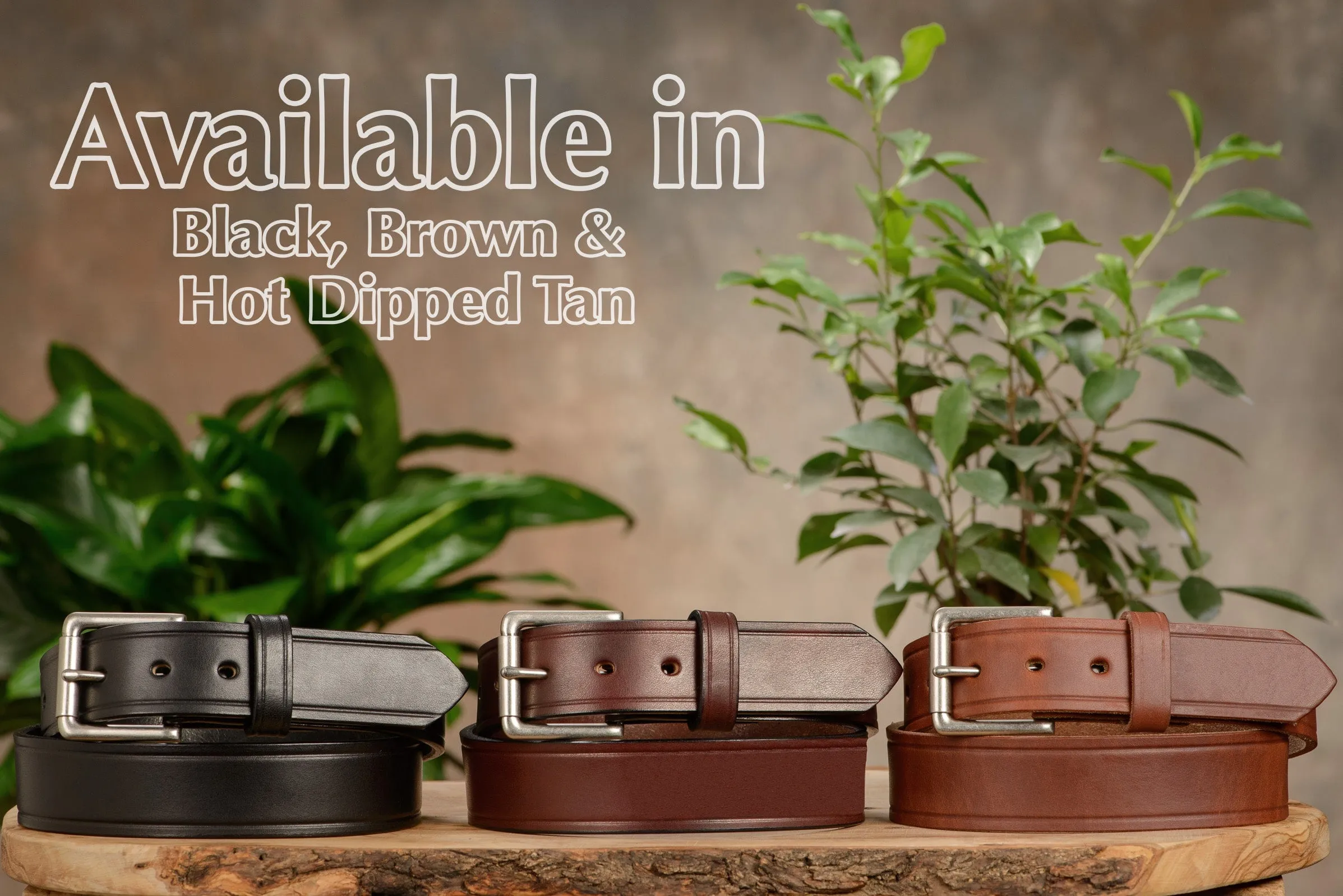 The Maverick: Hot Dipped Tan Creased Accent 1.50"