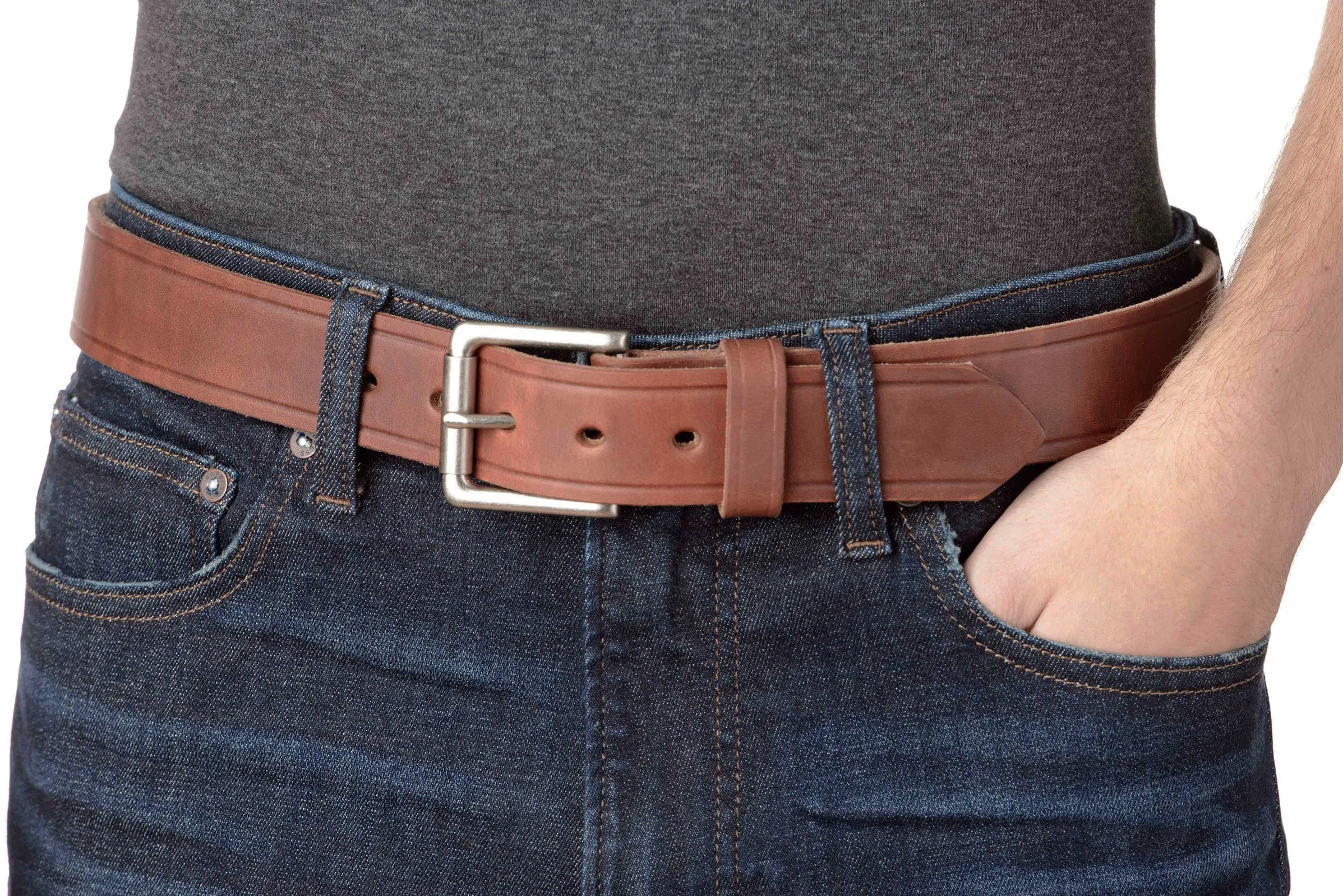 The Maverick: Hot Dipped Tan Creased Accent 1.50"