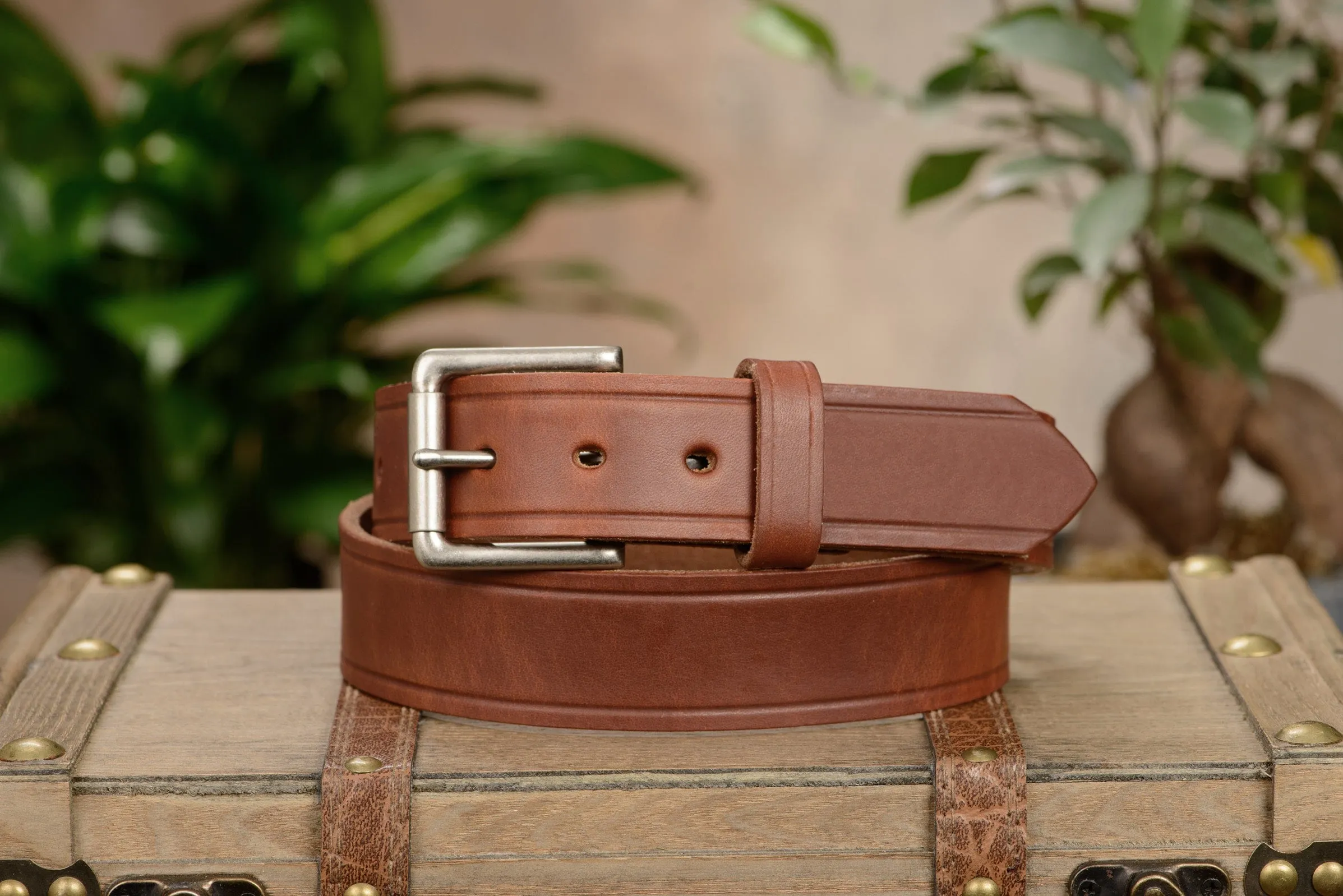 The Maverick: Hot Dipped Tan Creased Accent 1.50"