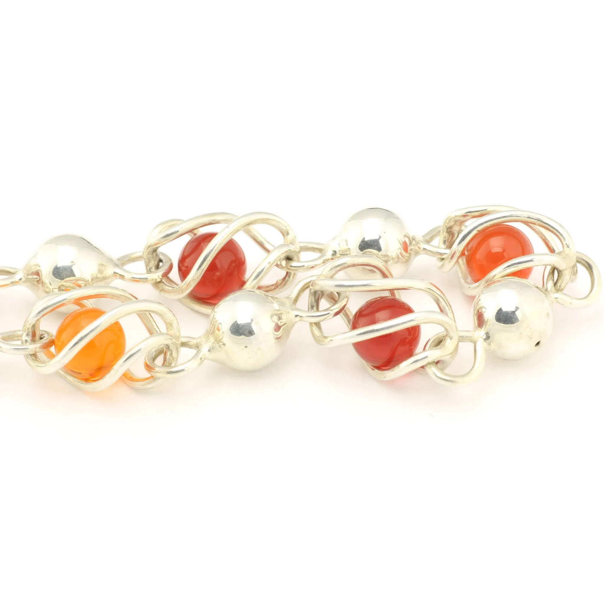 The Taxco Bracelet - Mexican Fire Opals in Vintage Sterling Silver