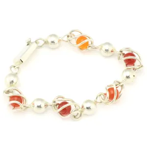 The Taxco Bracelet - Mexican Fire Opals in Vintage Sterling Silver