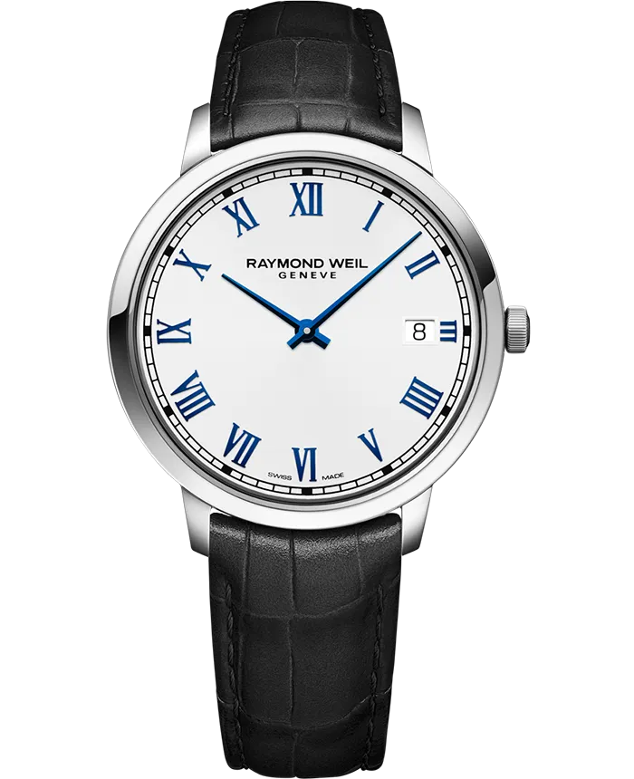 Toccata Men's Classic White Dial Leather Quartz Watch