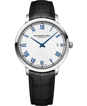Toccata Men's Classic White Dial Leather Quartz Watch