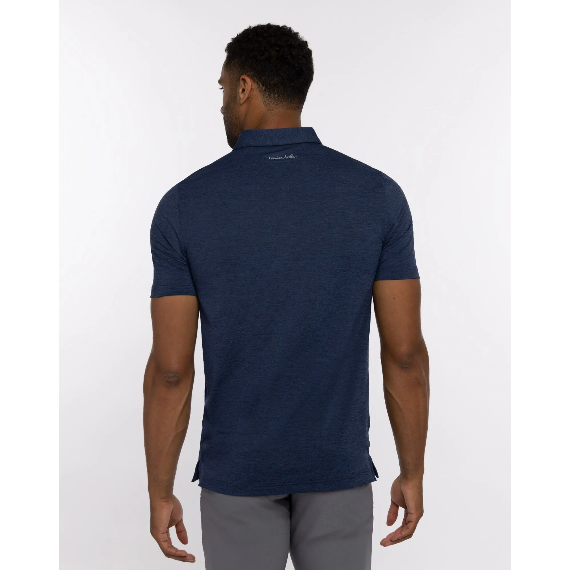 TRAVIS MATHEW MENS GRAND PRIZE POLO - HEATHER NAVY