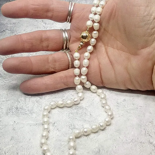 Truly Yours Pearl Necklace with 14k Gold Clasp