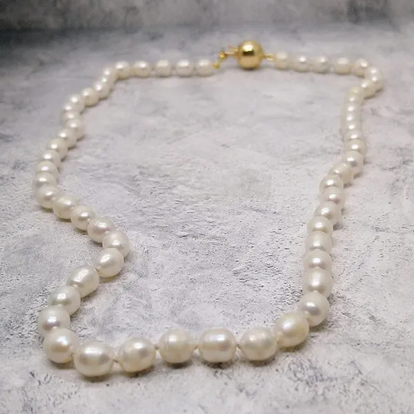 Truly Yours Pearl Necklace with 14k Gold Clasp