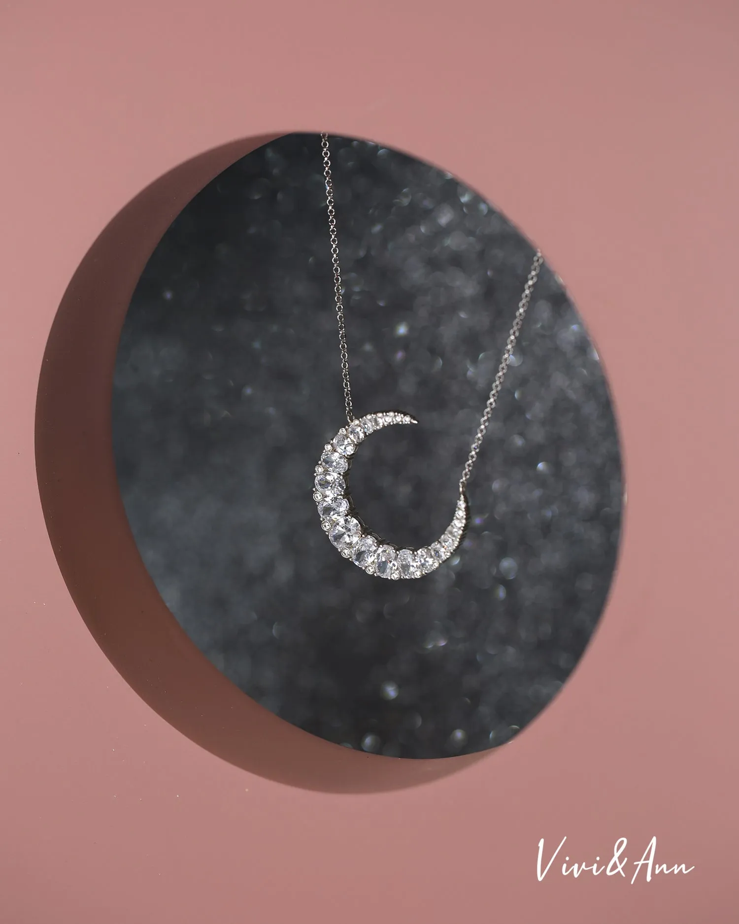 Victorian Crescent Moon Style Necklace