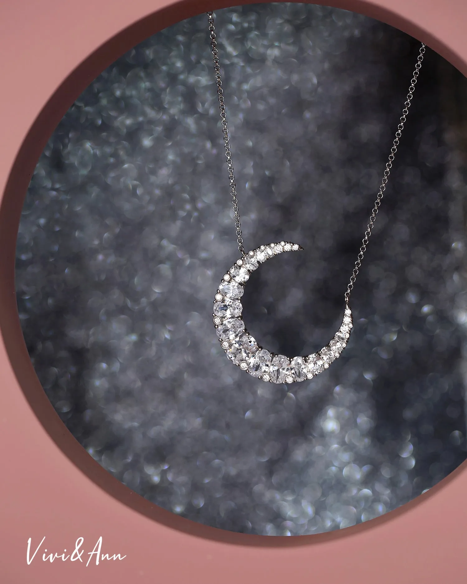 Victorian Crescent Moon Style Necklace