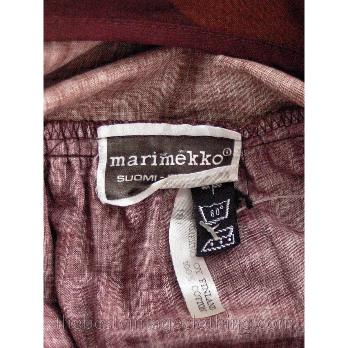Vintage 1967 Marimekko Mod Tent Dress Circles Print Brown & Pink 36/ 6-8