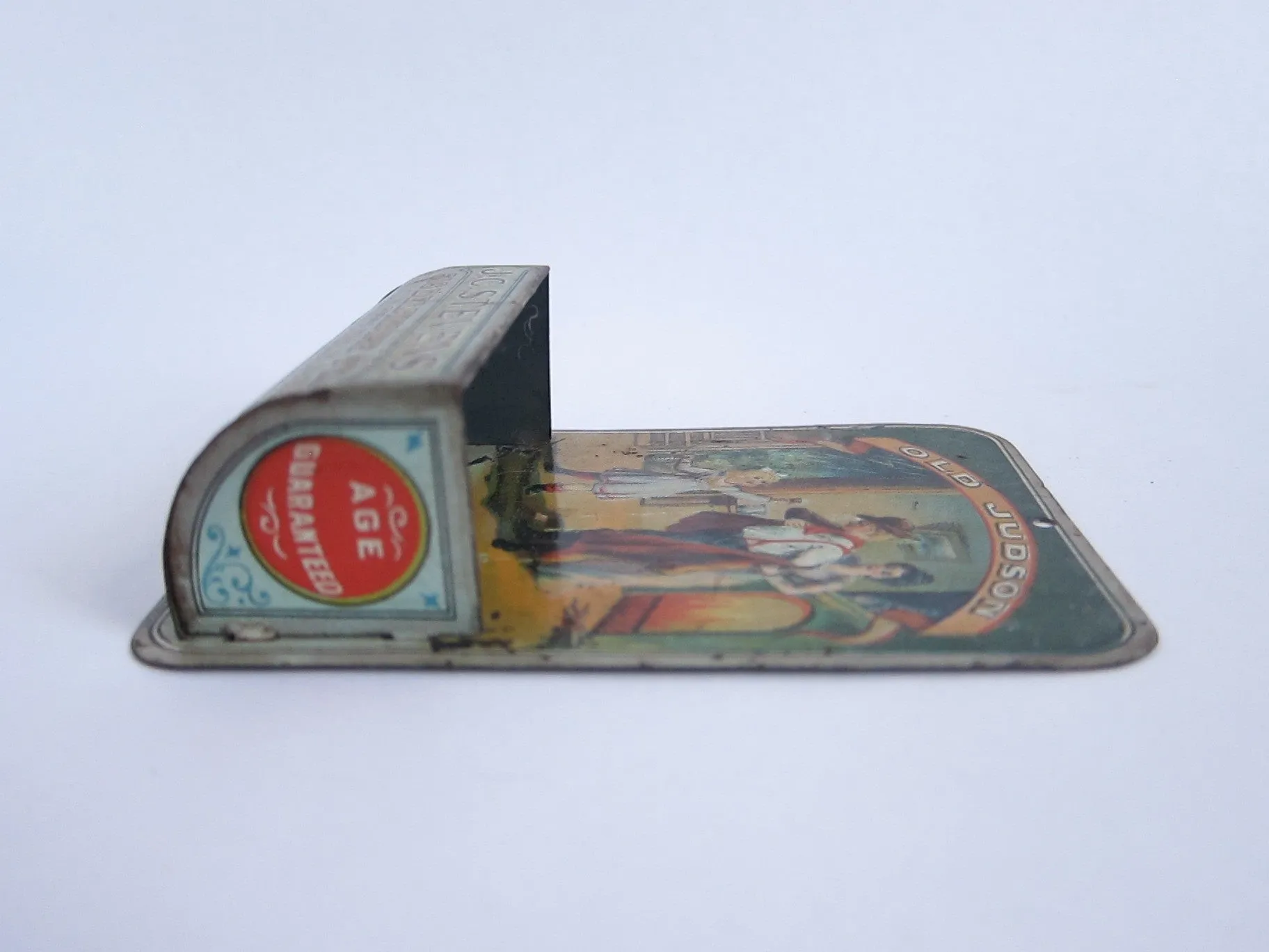 Vintage Advertising Old Judson Whiskey J C Stevens Match Holder