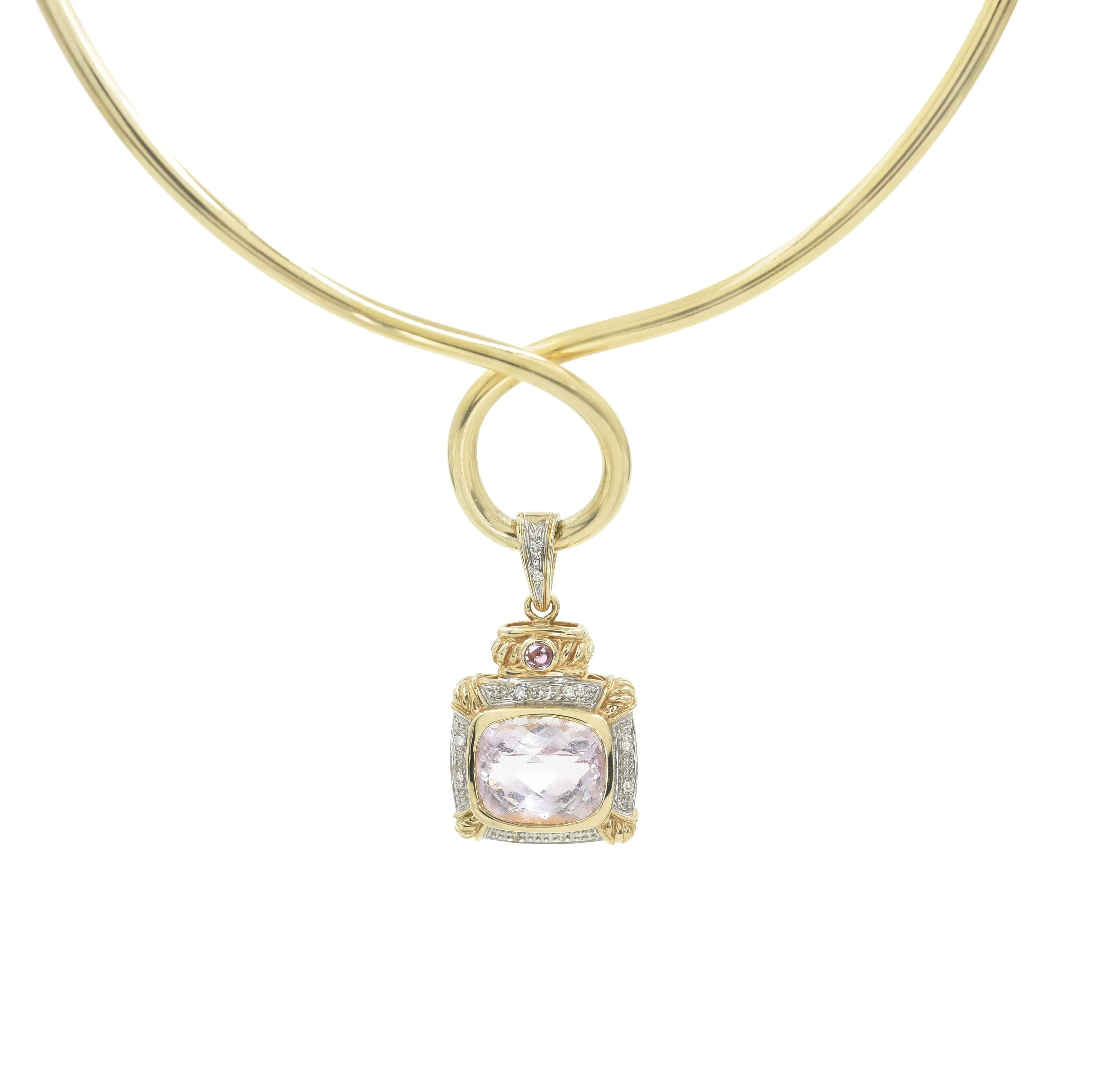 Vintage Amethyst and Diamond Pendant
