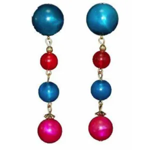 Vintage Beaded Dangle Earrings 1980S The Goldbergs