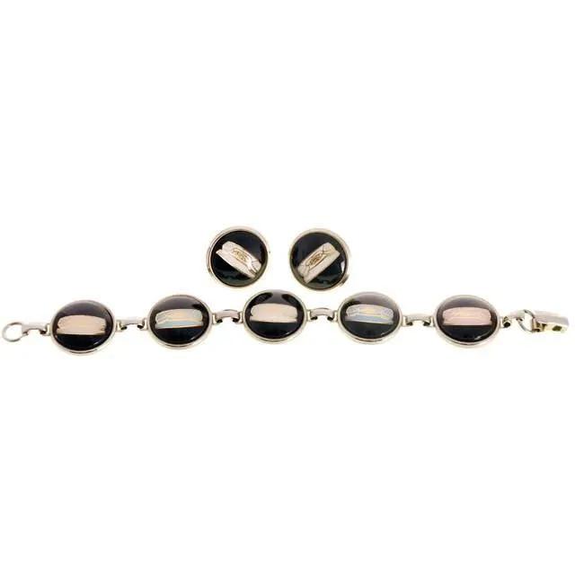 Vintage Bell Telephone Bracelet Princess Phones Under Glass w/ Ears 1950s