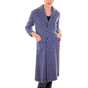 Vintage Boys Beacon Style Blanket Robe Blue 1920s Small