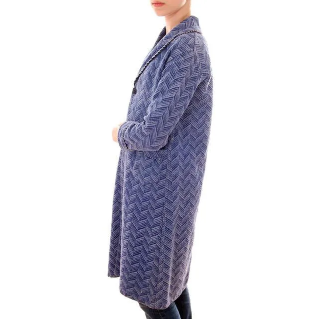Vintage Boys Beacon Style Blanket Robe Blue 1920s Small