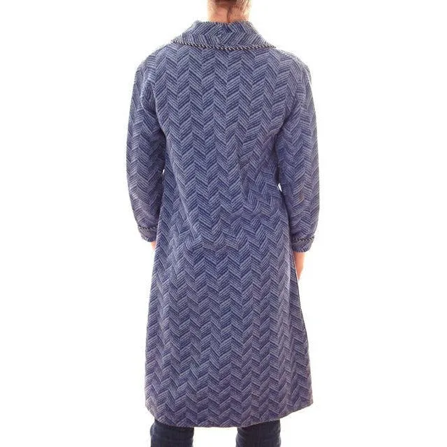 Vintage Boys Beacon Style Blanket Robe Blue 1920s Small