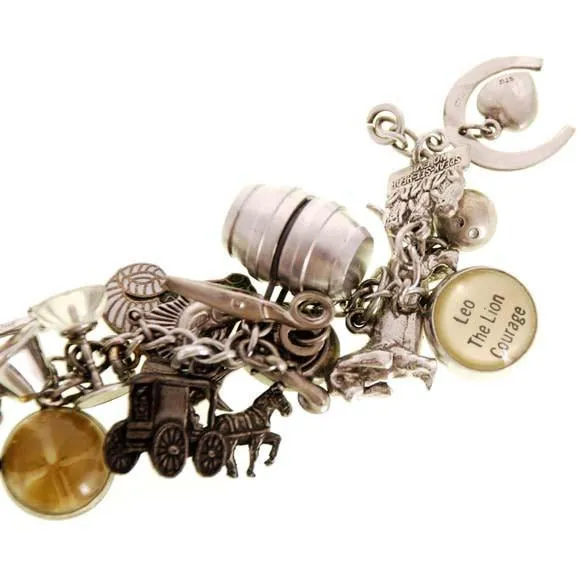 Vintage Charm Bracelet Bell Telephone Sterling Silver 23 Charms '64 Worlds Fair