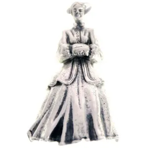 Vintage Danecraft Sterling Silver Brooch Victorian Lady w Muff