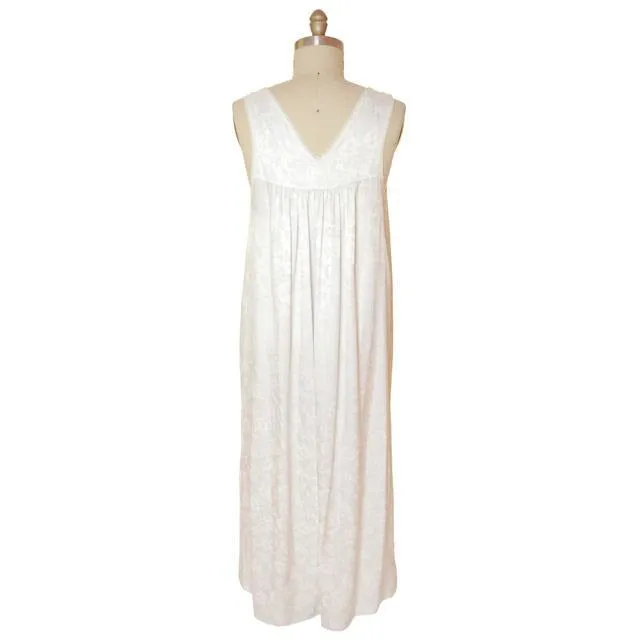 Vintage Eve Stillman White Satin Peignoir Set Med Large 1980s