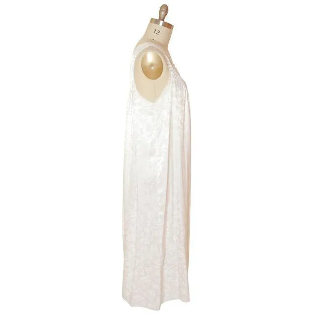 Vintage Eve Stillman White Satin Peignoir Set Med Large 1980s