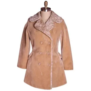 Vintage Faux Fur Plush Short Coat Borgana Russell Taylor 1970s 40 Bust