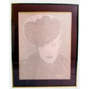 Vintage Framed Original Bette Davis Portrait 1982 Chris Brown