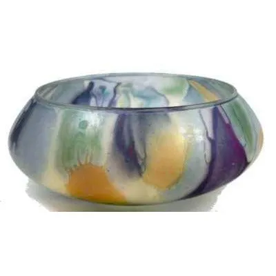Vintage  Frosted  Glass Bowl  6" Arts & Crafts