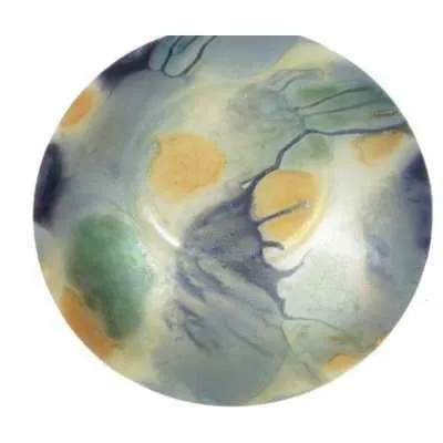 Vintage  Frosted  Glass Bowl  6" Arts & Crafts
