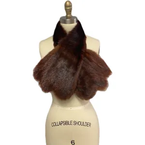 Vintage Fur Scarf 1930s-40s Pass Thru Red Squirrel  38" Very Unique!