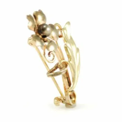 Vintage Gold Filled Necklace Fob/Pin Flower 1940S