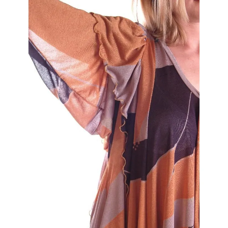 Vintage Knit Dress Stijfselkissie 1970S Marijke Benedict One Size Bold Print